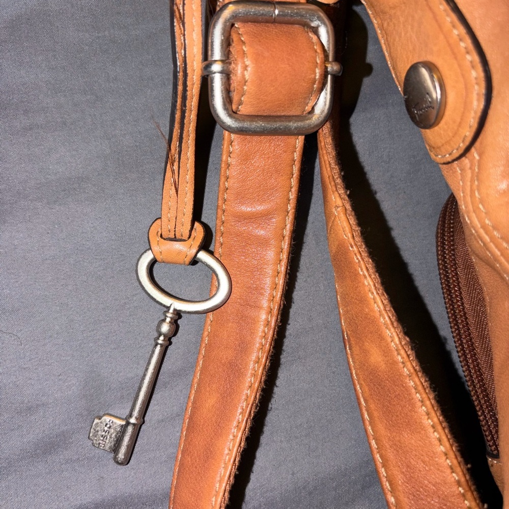 Tan Leather Crossbody Bag - Picture 4 of 4